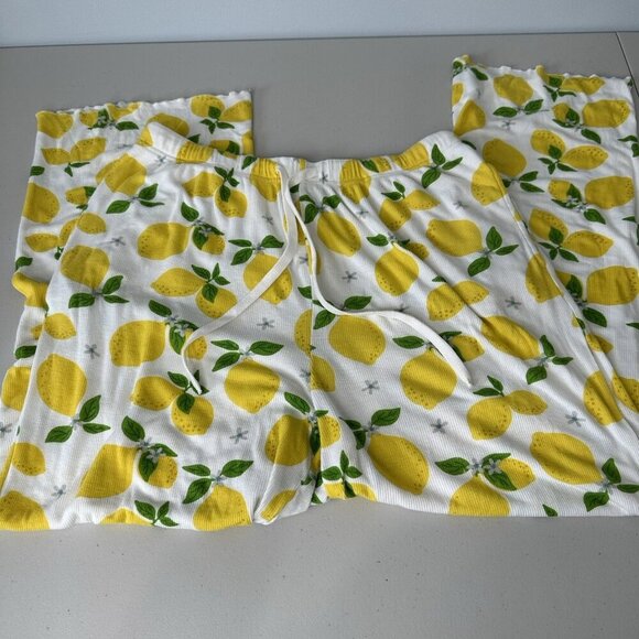 Bumblebella by Jill Martin Pajama Set Size M Lemon Print Loungewear - Picture 4 of 13